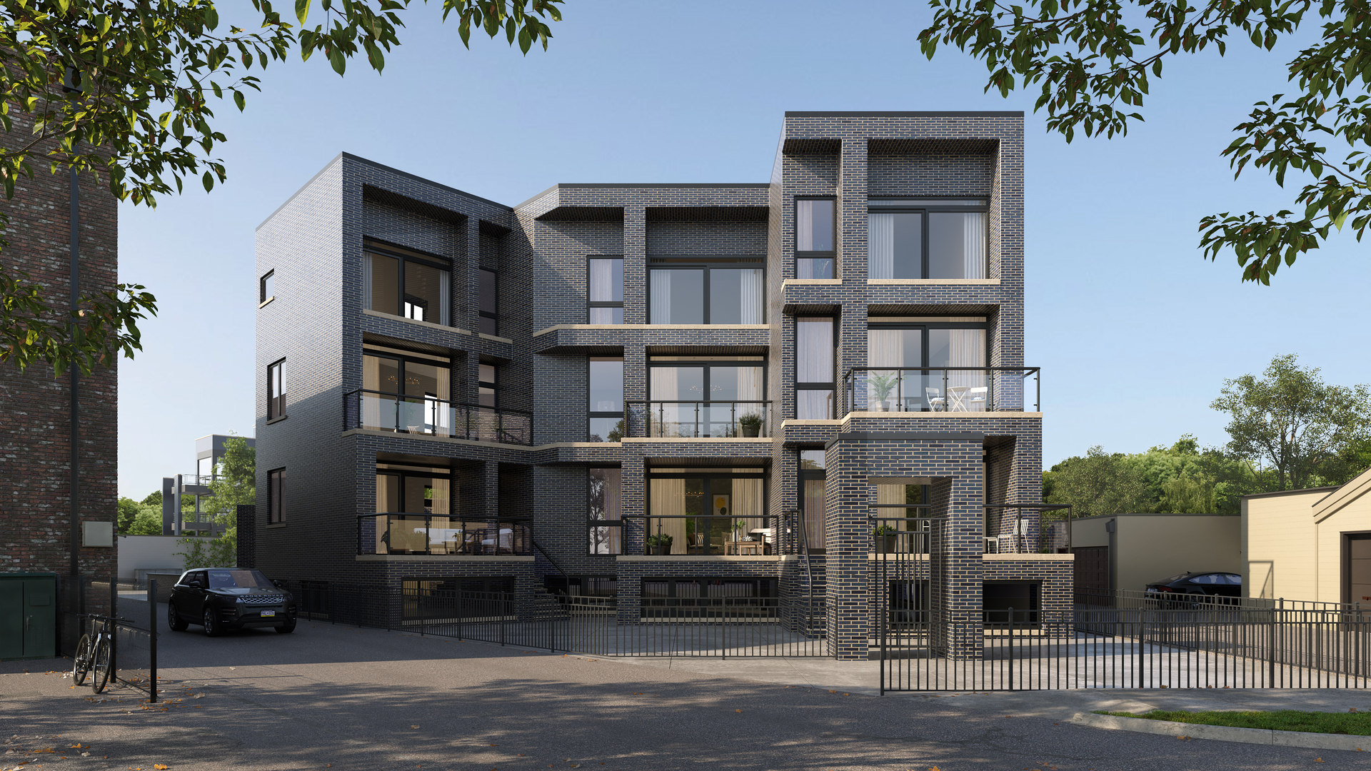 1412 North Elk Grove Avenue, Unit E Chicago, IL 60622 - Photo 1 of 24 a front view of a building with balcony