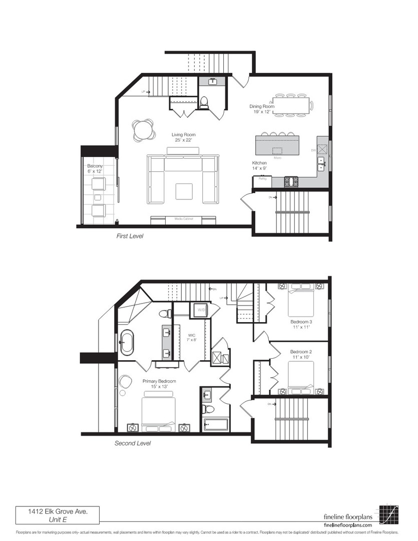 1412 North Elk Grove Avenue, Unit E Chicago, IL 60622 - Photo 23 of 24 a picture of a bench in front of a house