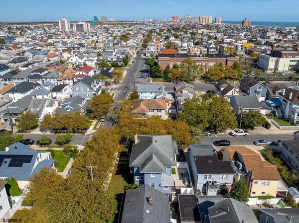 an aerial view of a city