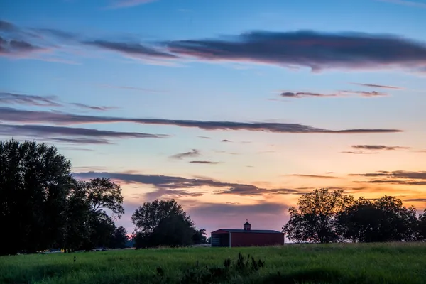 a view of a lake with a houses