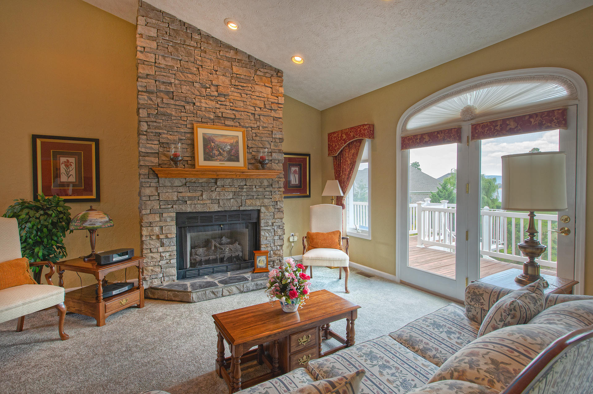 270 Calypso Road Moneta, VA 24121 - Photo 5 of 35 a living room with furniture and a fireplace