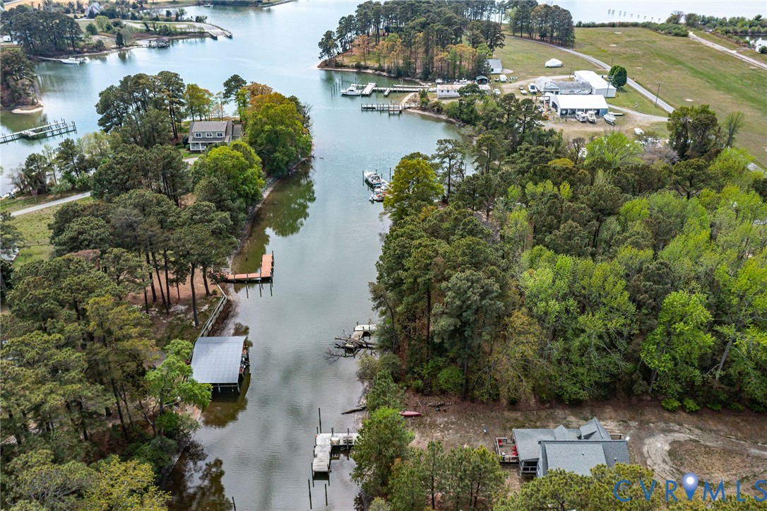 193 Deep Water Lane Reedville, VA 22539 - Photo 47 of 84 an aerial view of residential houses with outdoor space and swimming pool