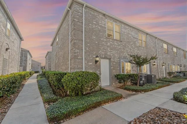 a front view of a multi story building