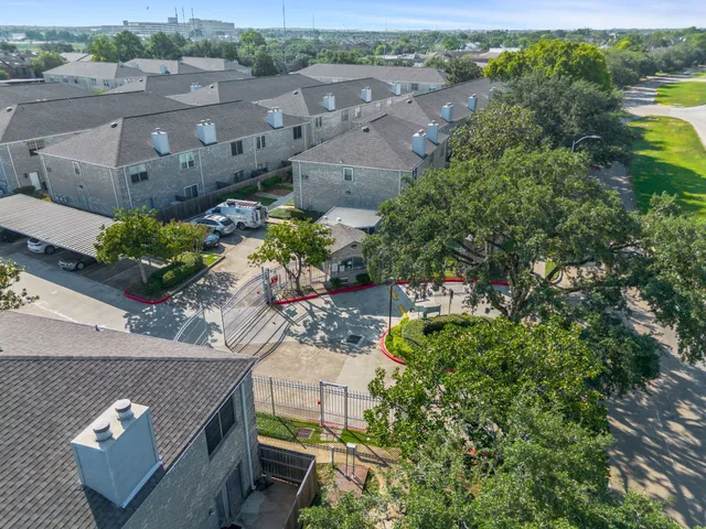 an aerial view of multiple house