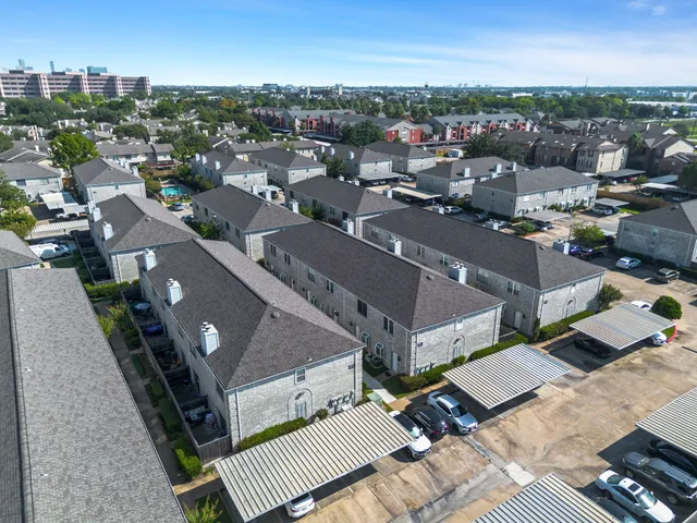 an aerial view of a city