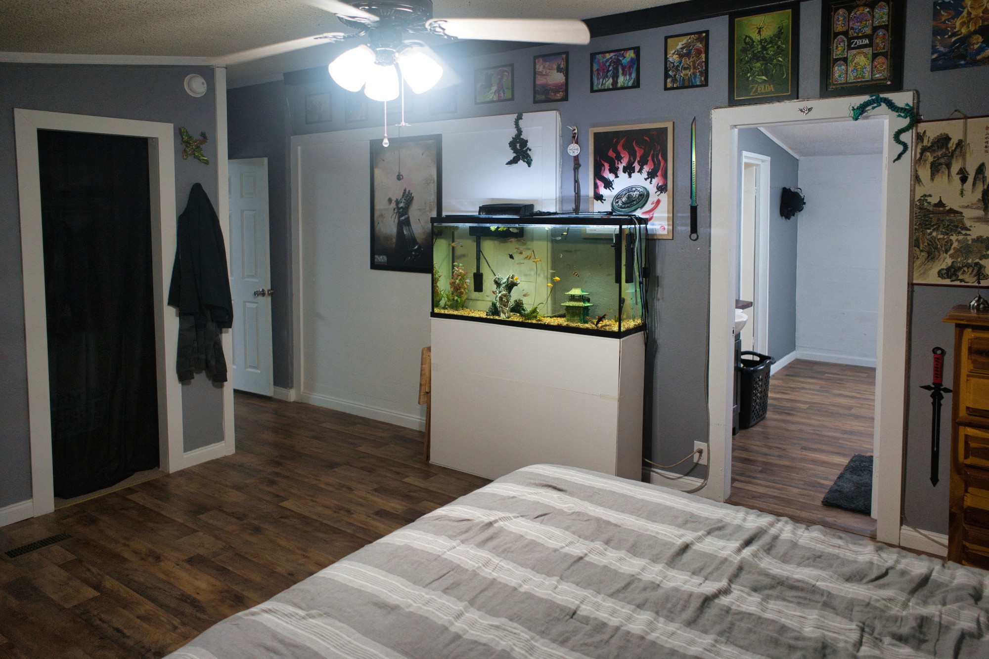 3079 Trace Creek Road White Bluff, TN 37187 - Photo 18 of 35 a bedroom with a bed and a refrigerator