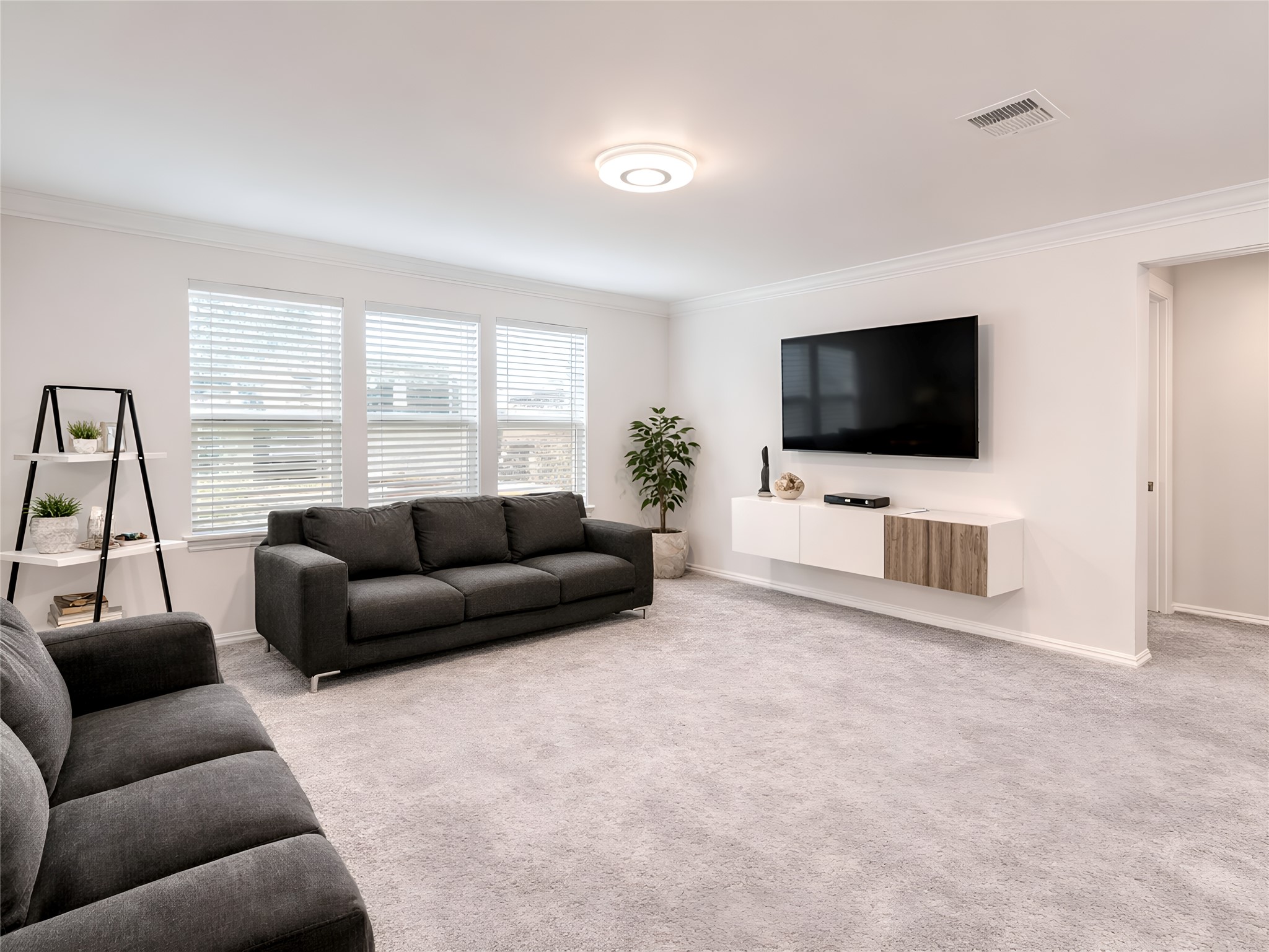 159 Kennicott Drive Kyle, TX 78640 - Photo 17 of 27 a living room with furniture and a flat screen tv