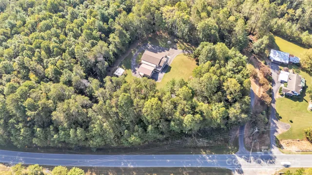 a view of a yard with plants
