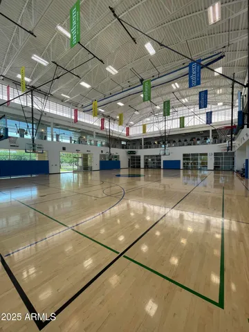 a view of a park with slide