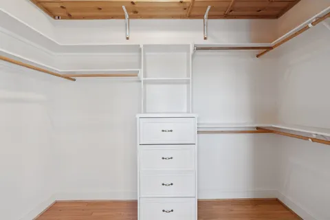 a view of a walk in closet