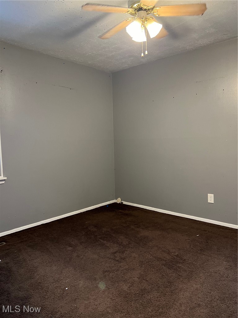 4877 Wake Robin Road Mentor, OH 44060 - Photo 6 of 7 Bedroom with carpet, ceiling fan, and a textured ceiling