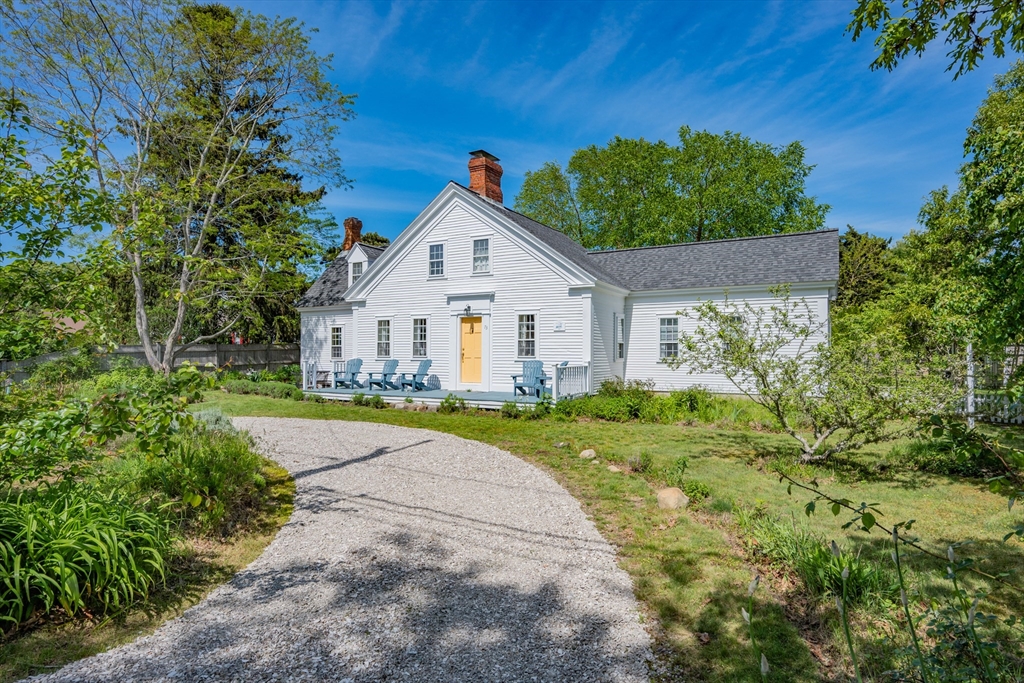 a view of a house with garden