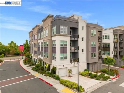 a front view of a multi story building
