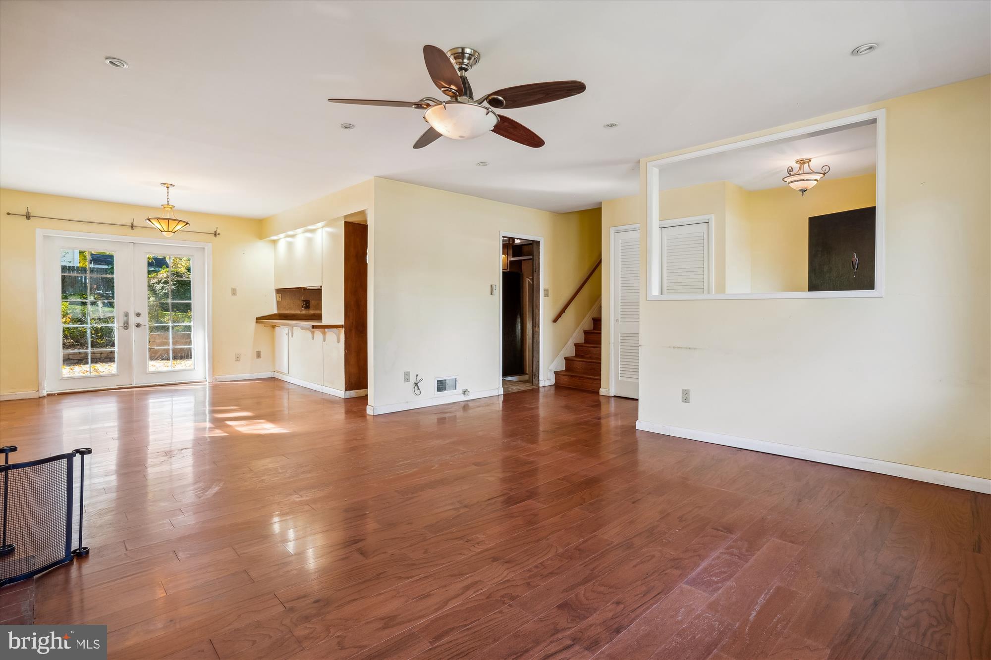 Living room with hardwood floors