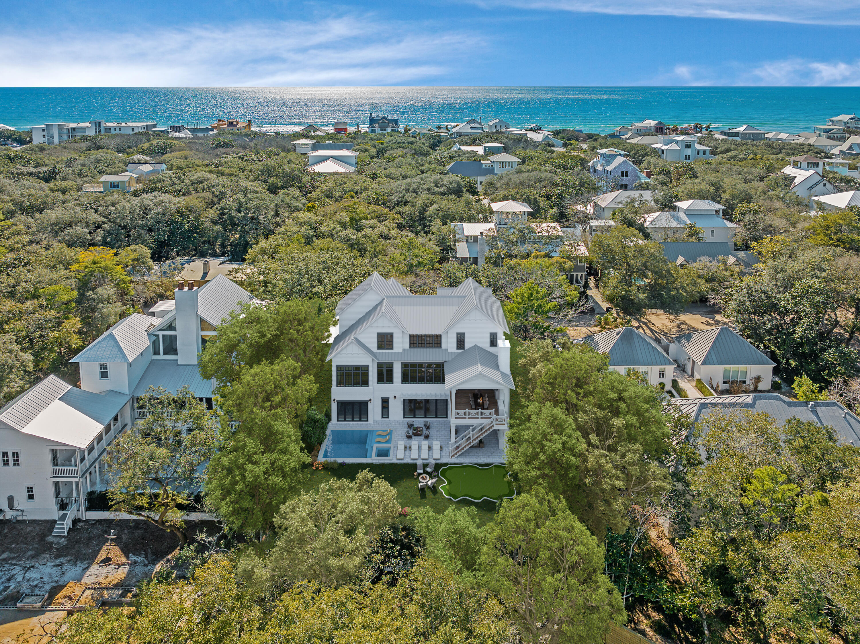 128 Forest Street Santa Rosa Beach, FL 32459 - Photo 2 of 22 an aerial view of residential house with outdoor space