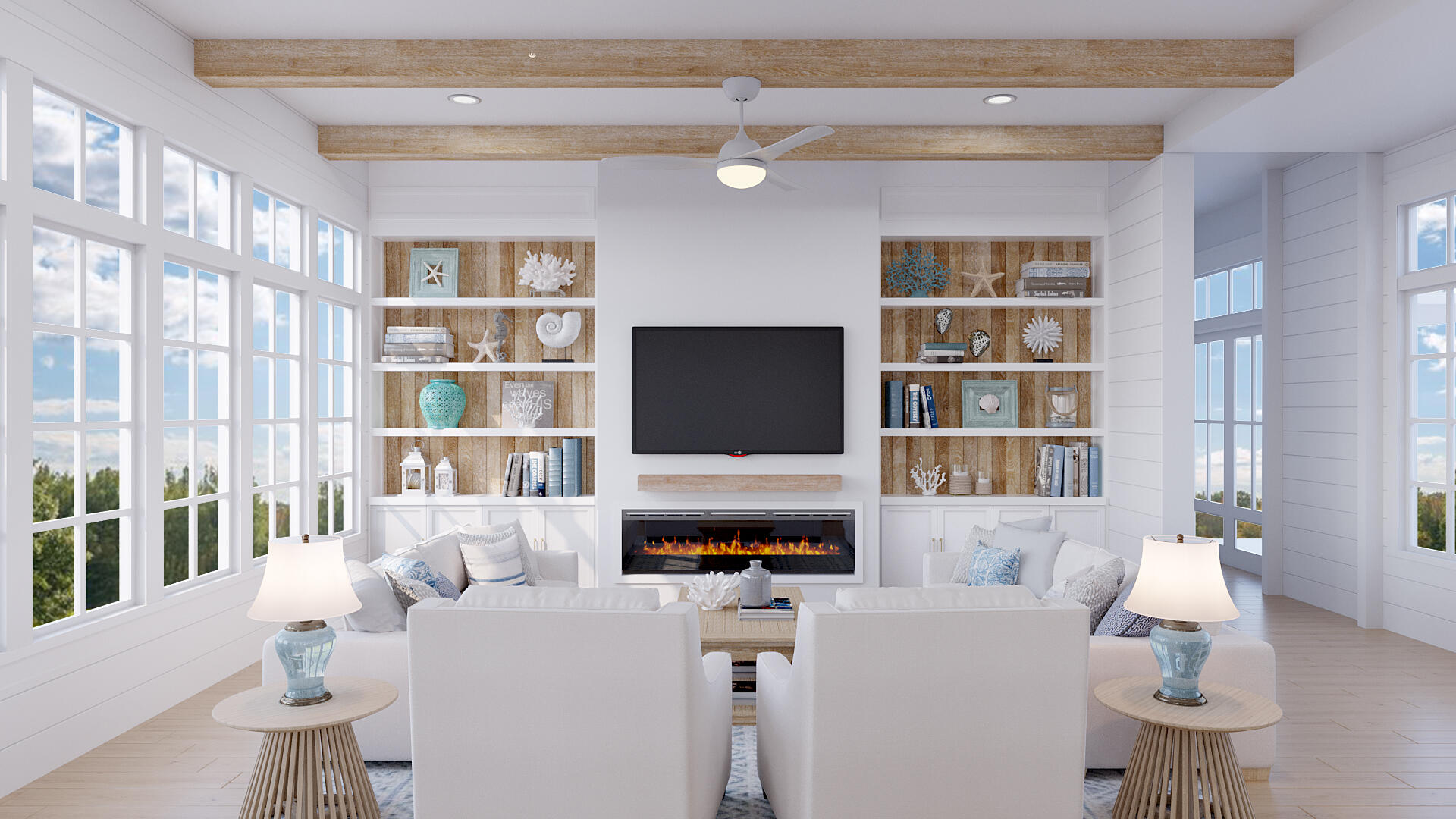 128 Forest Street Santa Rosa Beach, FL 32459 - Photo 8 of 22 a living room with furniture and a flat screen tv