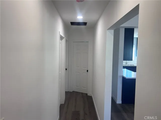 a view of hallway with stairs