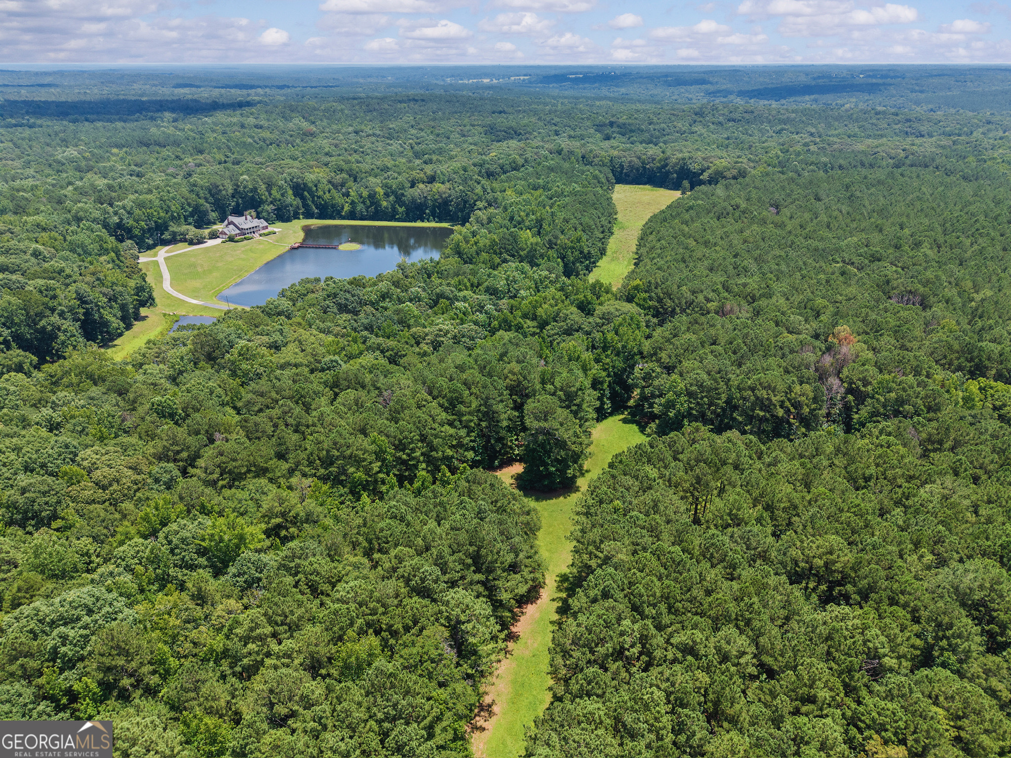 2720 Doster Road Madison, GA 30650 - Photo 54 of 60 a view of a lush green forest with trees and some houses