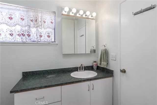 a sink with a vanity