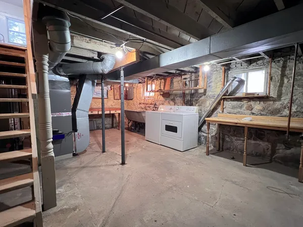 a view of storage and utility room