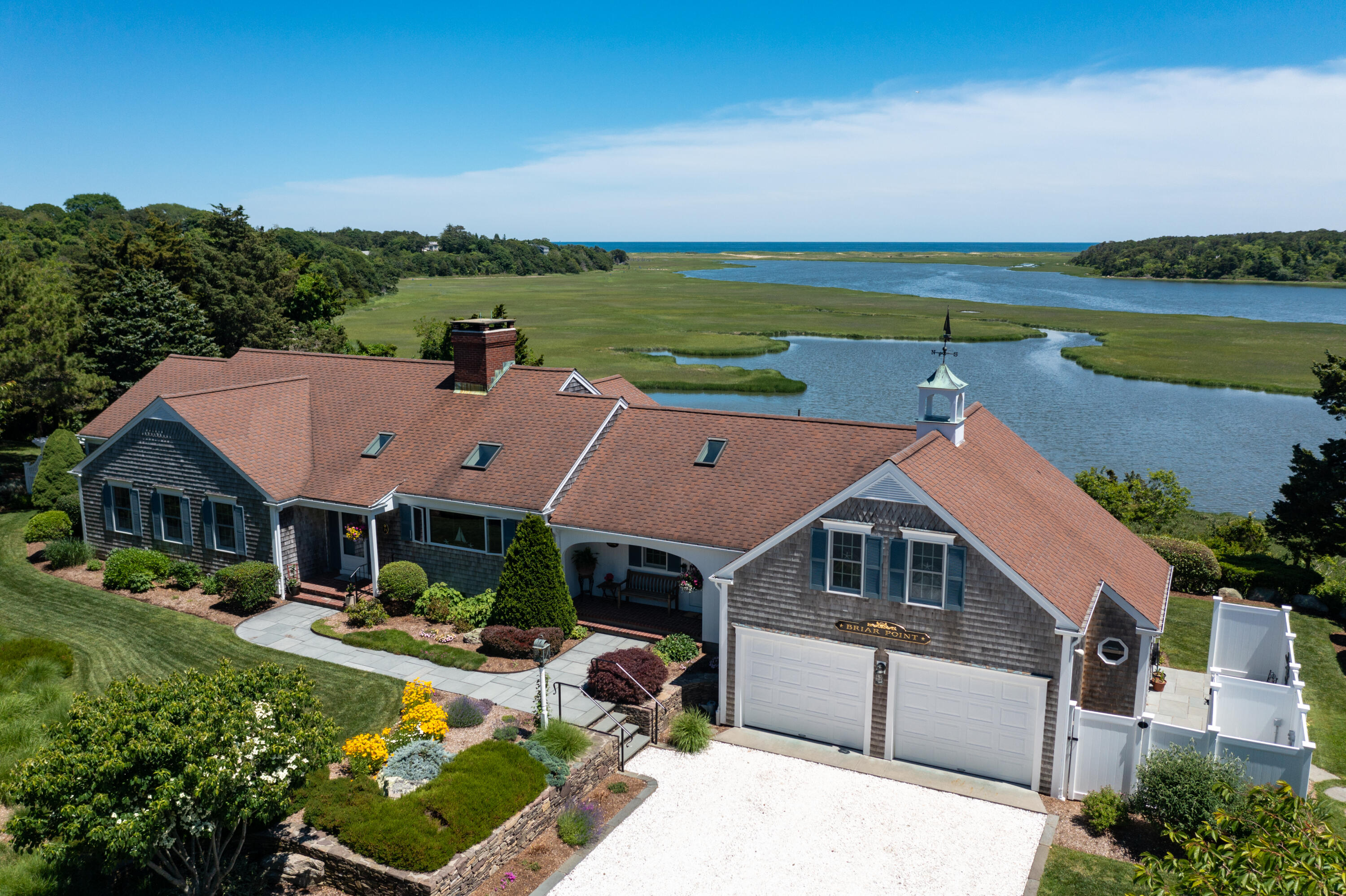 71 Briar Spring Road Orleans, MA 02653 - Photo 20 of 45 an aerial view of a house with a garden