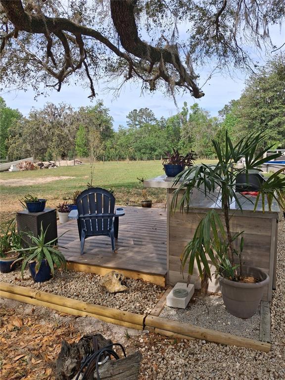 10360 County Road 18 Lake Butler, FL 32054 - Photo 39 of 43 a view of a swimming pool with a patio and a garden