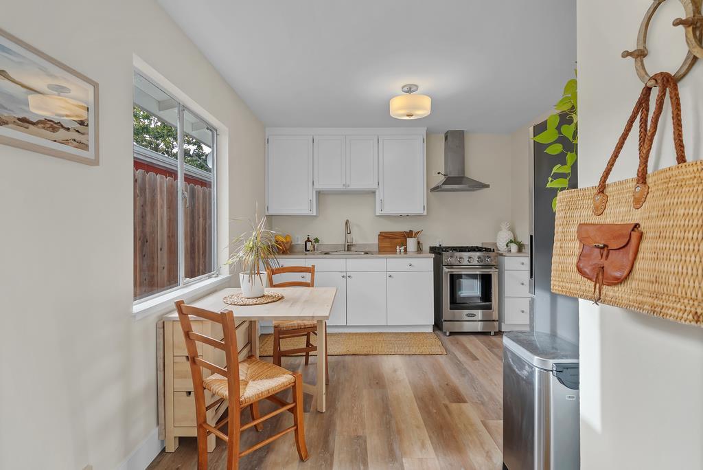 130 Hainline Road Aptos, CA 95003 - Photo 16 of 28 a kitchen with stainless steel appliances granite countertop a refrigerator and a stove top oven