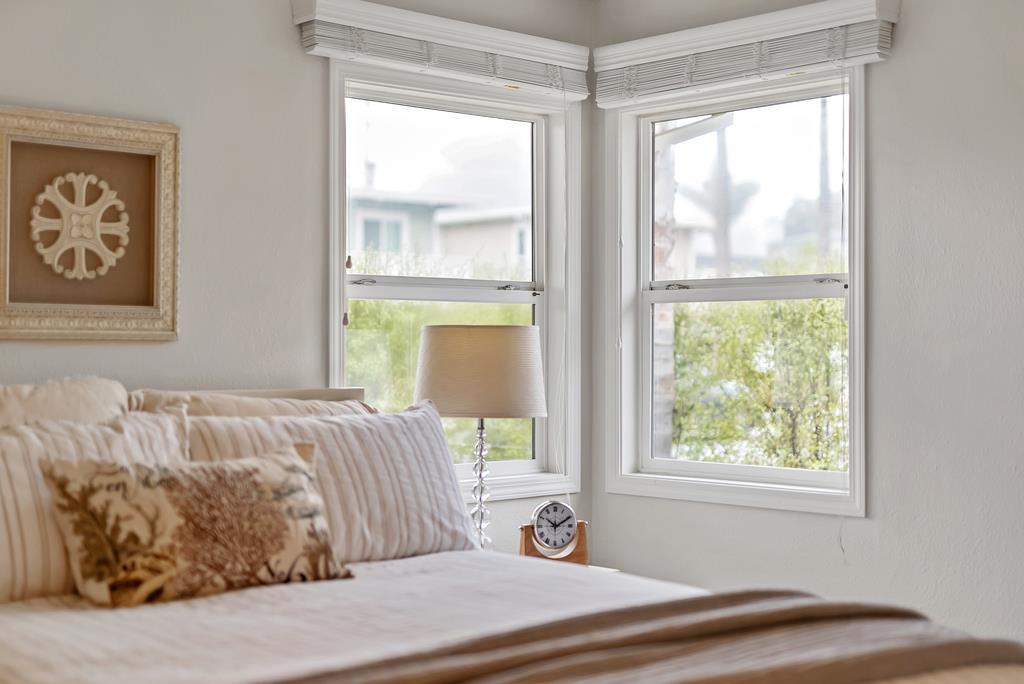 130 Hainline Road Aptos, CA 95003 - Photo 21 of 28 a bedroom with a bed and a window