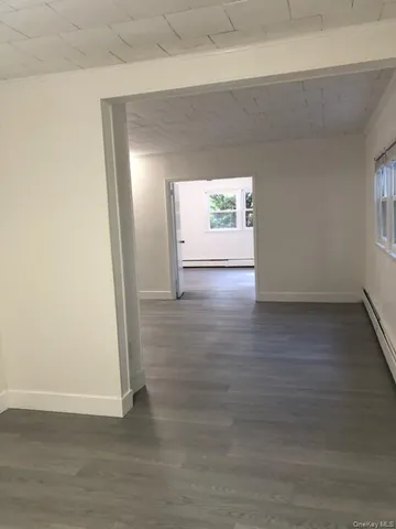 a view of a small space with window