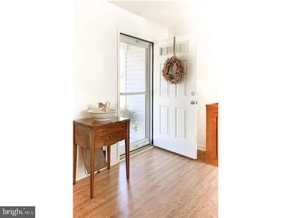 a room with a table and a chair