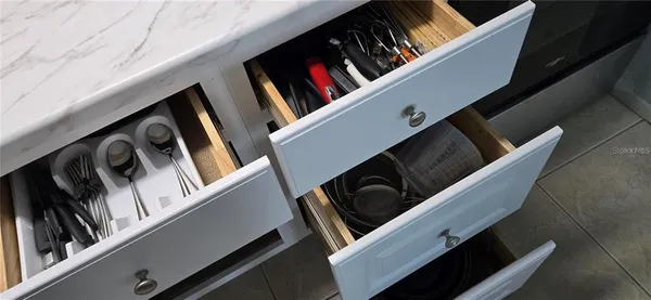 a close view of closet