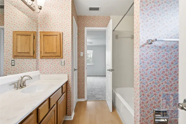 an empty room with a window