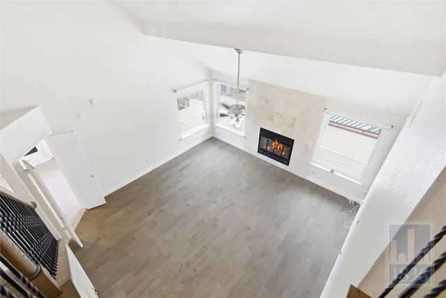 a view of a livingroom with a fireplace
