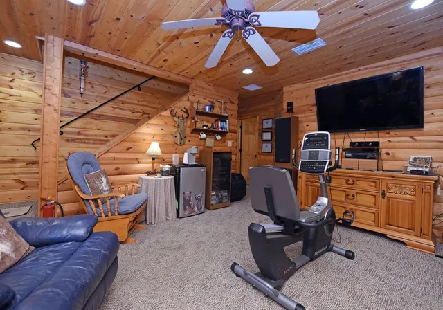 a room with furniture