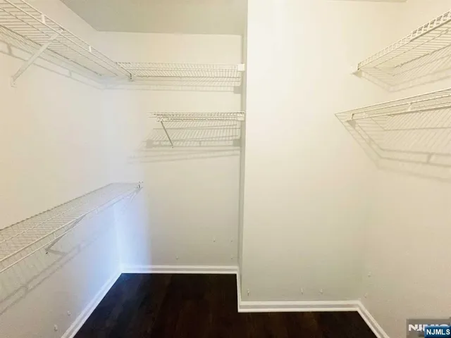 a view of small space with racks on the wall