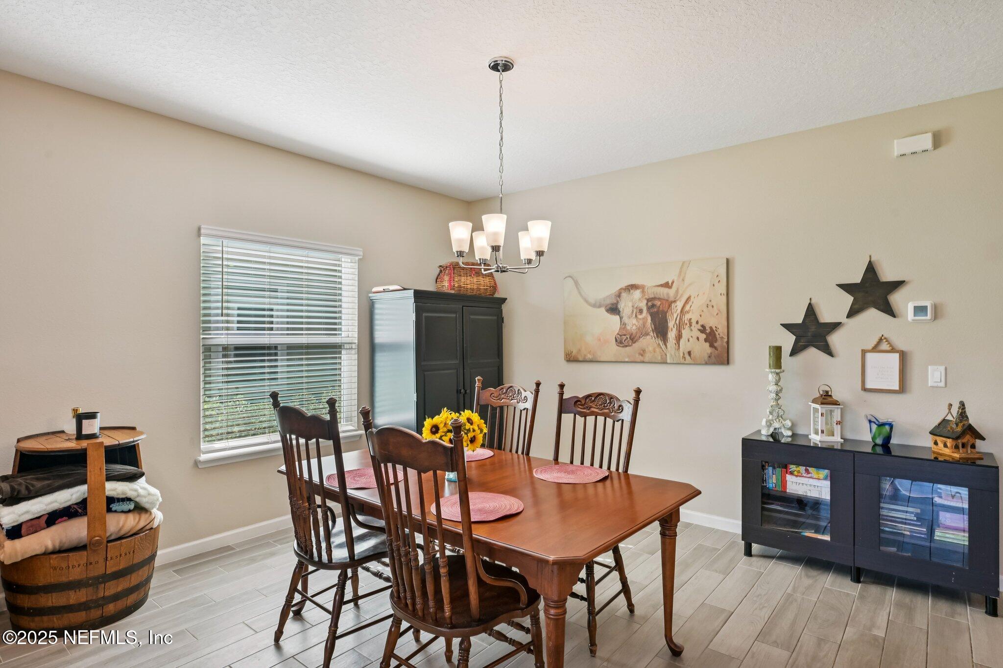 60 Cloverly Point St. Augustine, FL 32092 - Photo 24 of 44 a dining room with furniture a chandelier and window