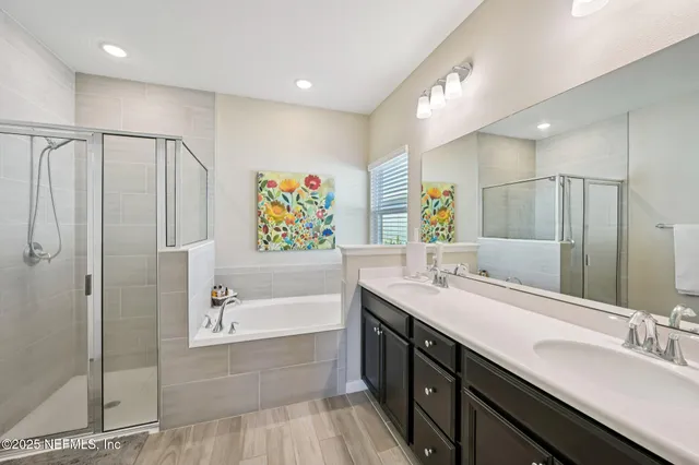 a patio with table and chairs