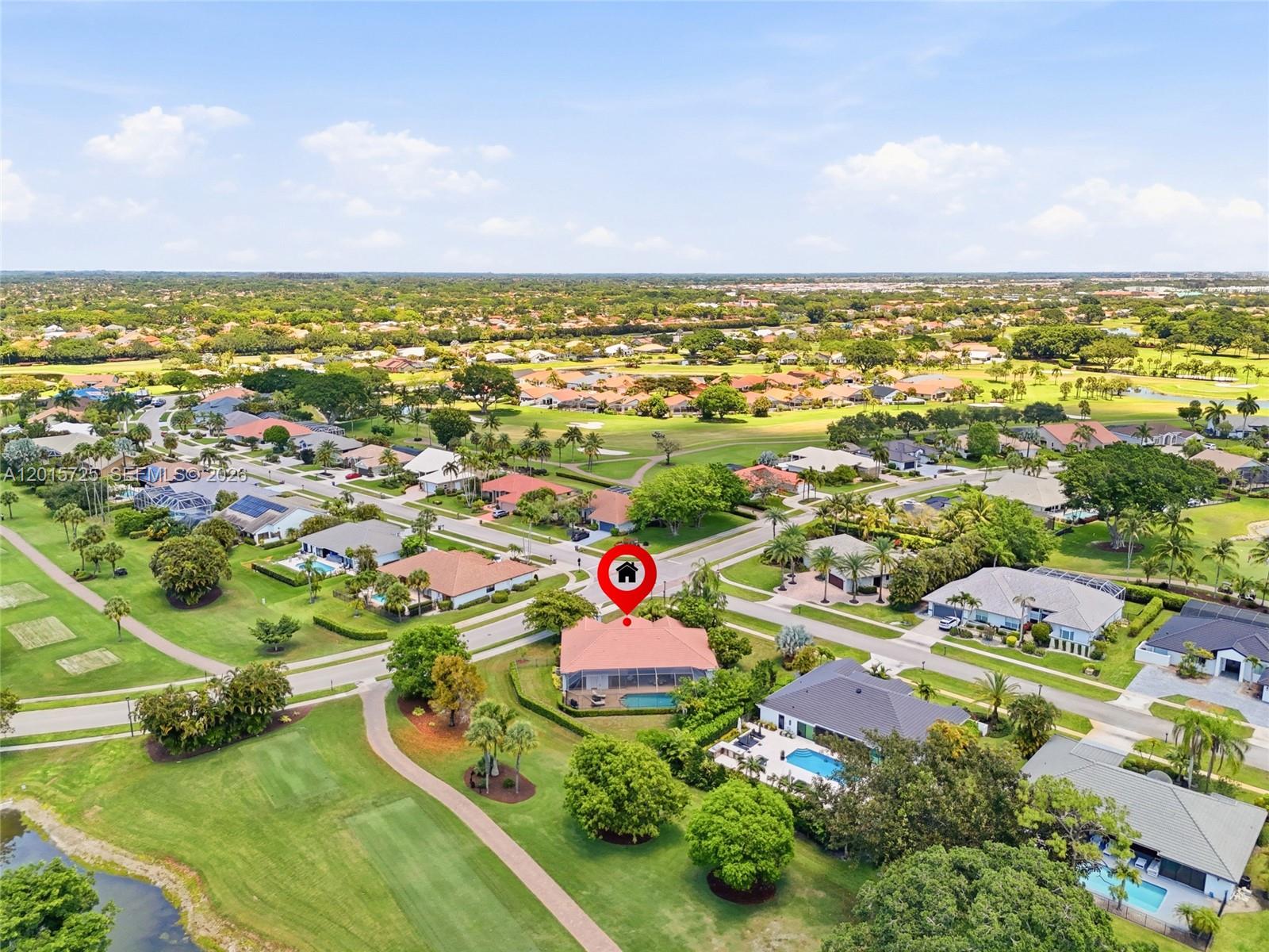 11008 Boca Woods Lane Boca Raton, FL 33428 - Photo 51 of 70 an aerial view of residential houses with outdoor space