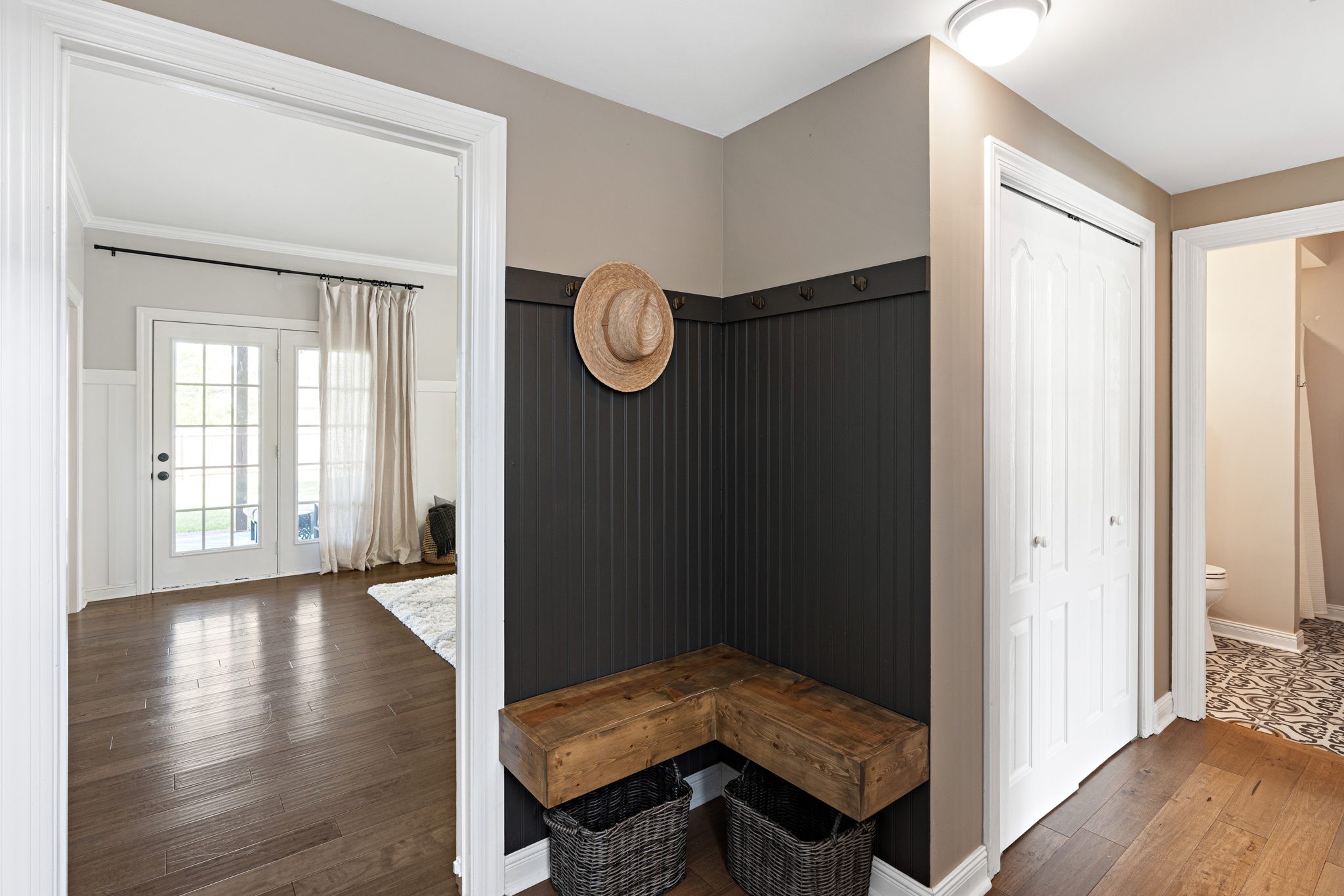 3156 Vera Valley Road Franklin, TN 37064 - Photo 25 of 44 a view of a hallway with wooden floor and workspace