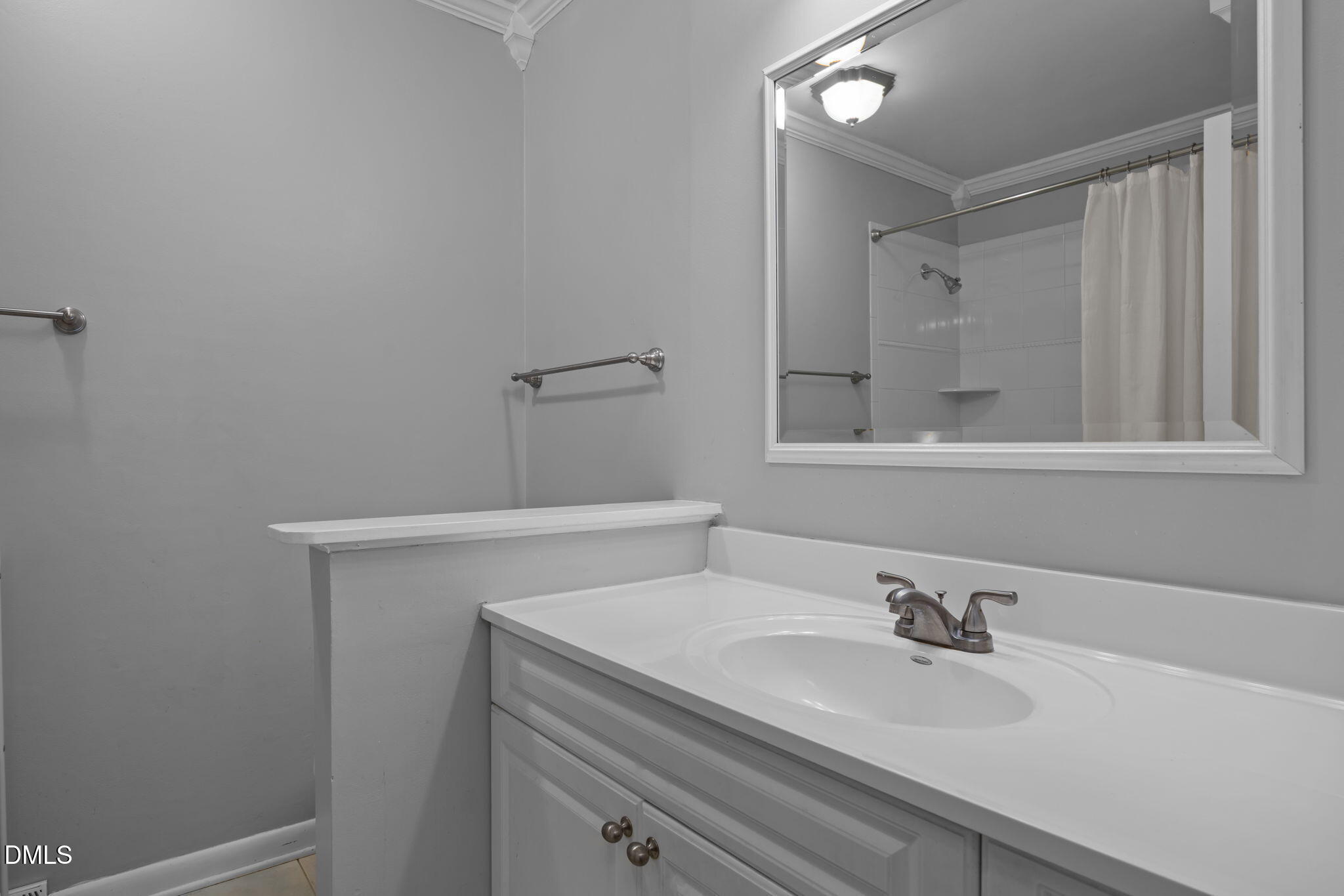 4828 Latimer Road Raleigh, NC 27609 - Photo 19 of 47 a bathroom with a sink and a mirror