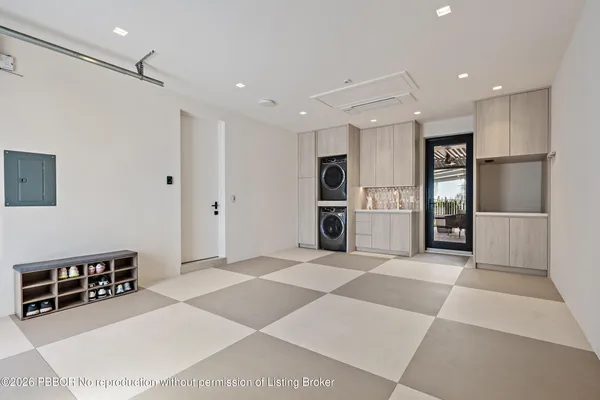 an aerial view of residential building with outdoor space