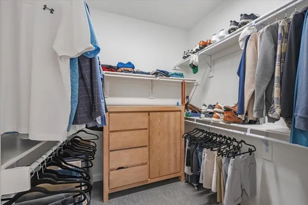 a close view of closet