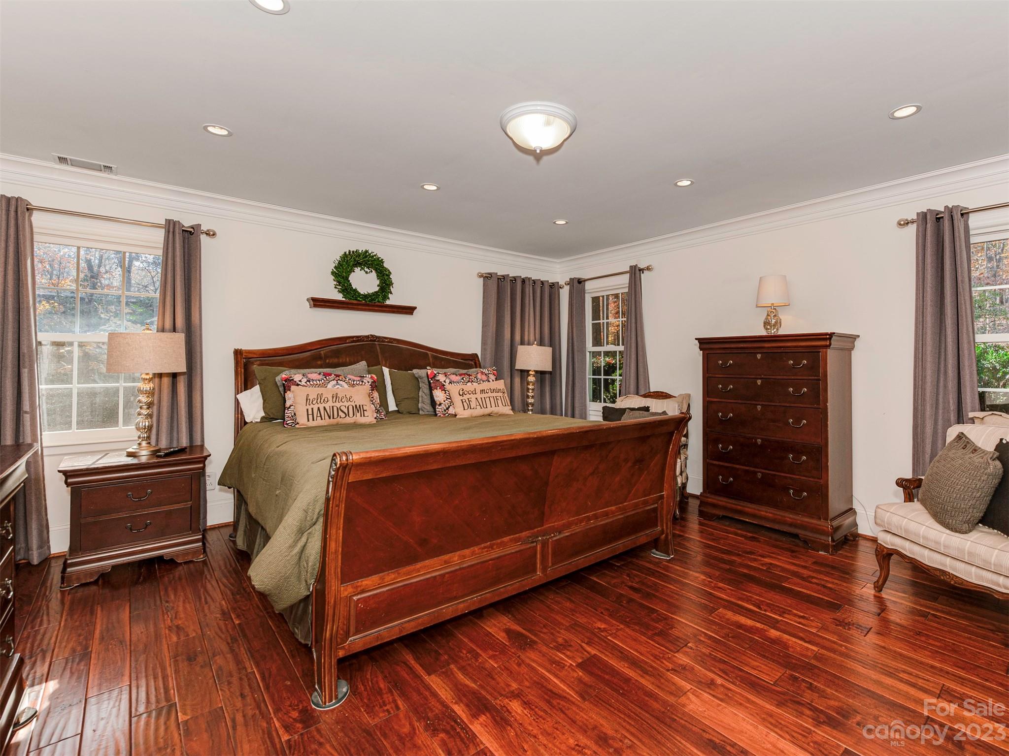 3101 High Ridge Road Charlotte, NC 28270 - Photo 26 of 45 a bedroom with a bed and wooden floor
