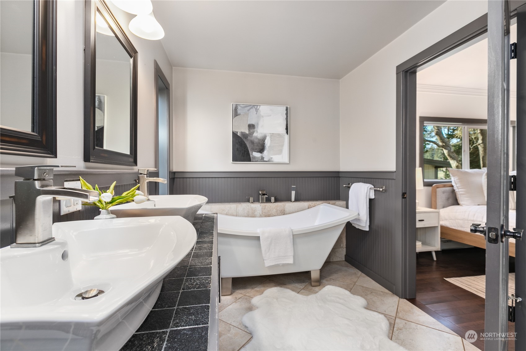 3193 Behme Road Custer, WA 98240 - Photo 15 of 33 a bathroom with a sink and a bathtub