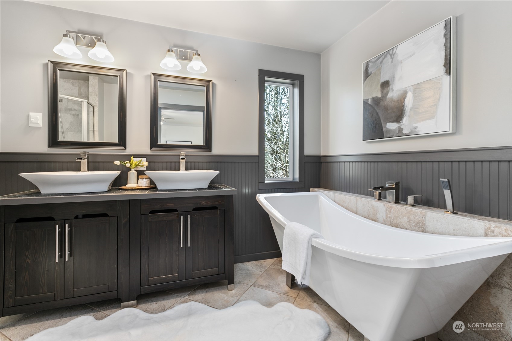 3193 Behme Road Custer, WA 98240 - Photo 16 of 33 a bathroom with a sink and a mirror