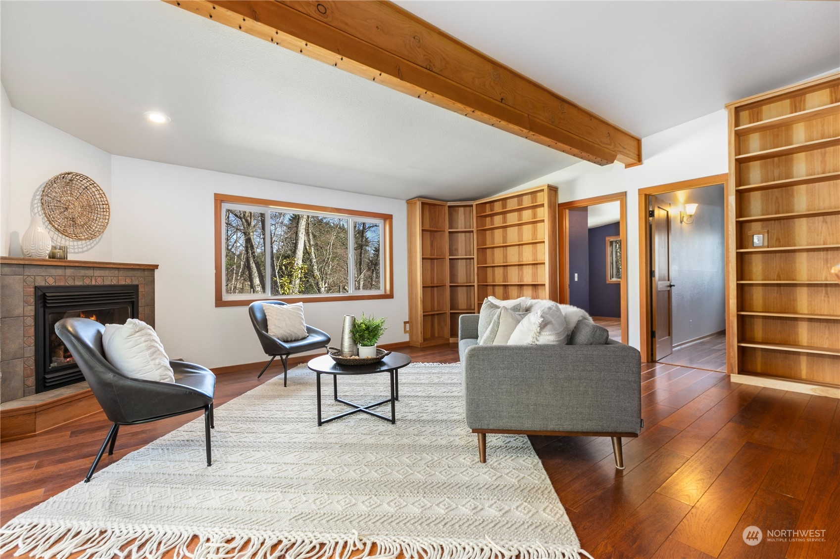 3193 Behme Road Custer, WA 98240 - Photo 19 of 33 a living room with furniture and a fireplace