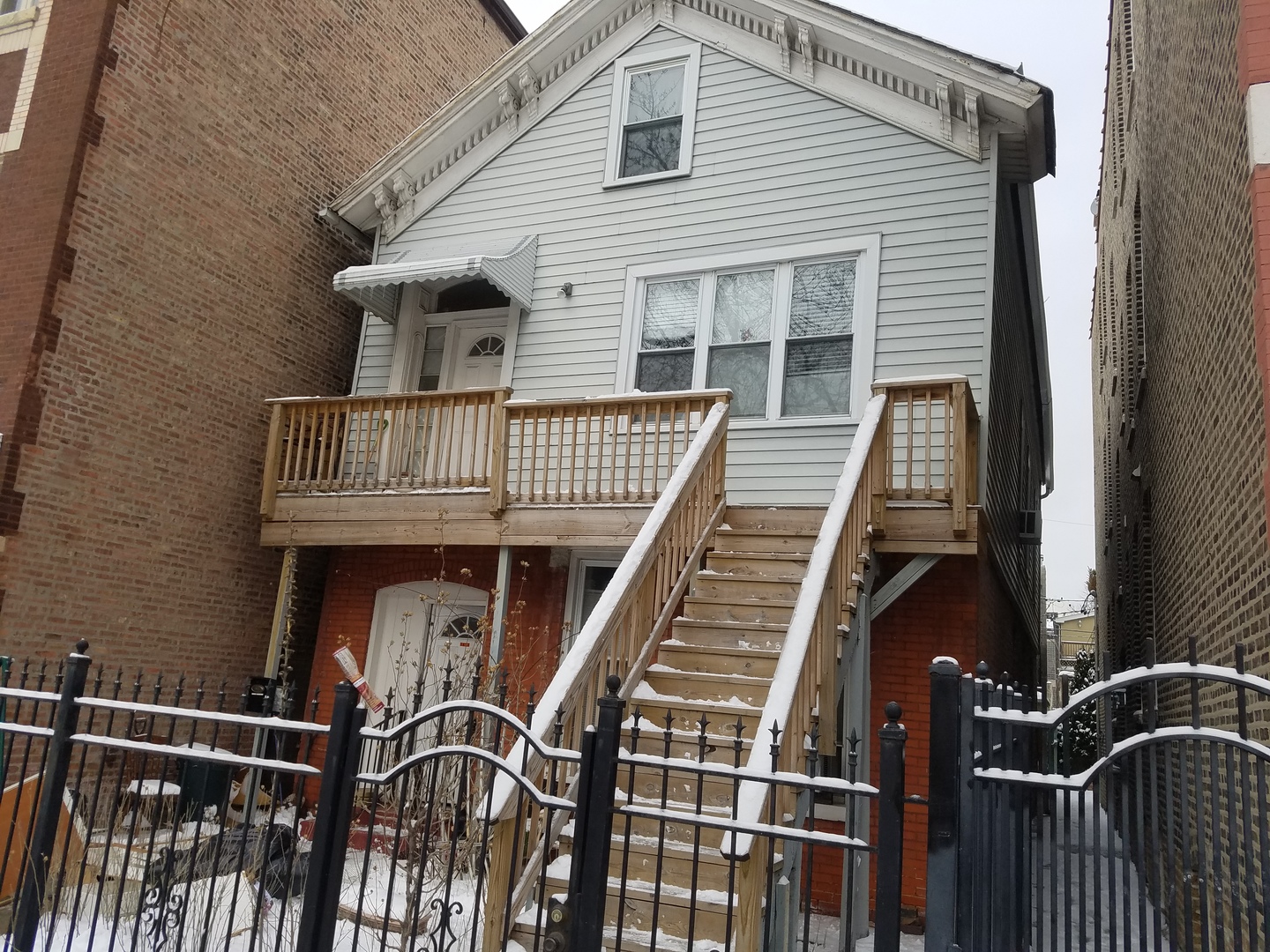 a front view of a house