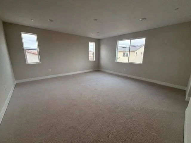 an empty room with a window