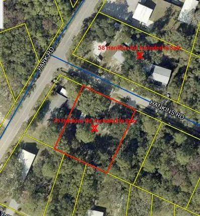 a swimming pool with lots of trees