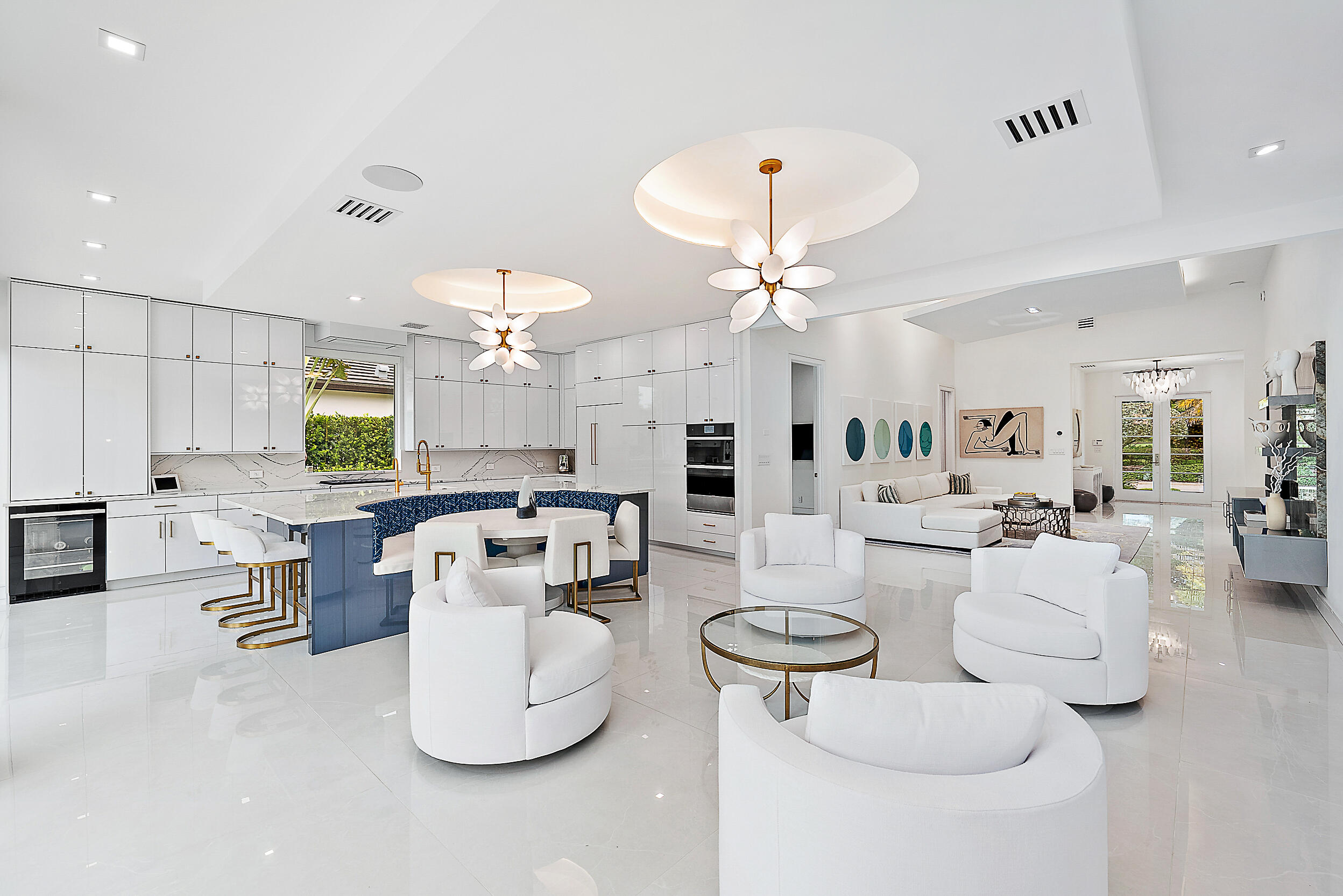 134 Golf Village Boulevard Jupiter, FL 33458 - Photo 15 of 48 a living room with furniture and view of kitchen